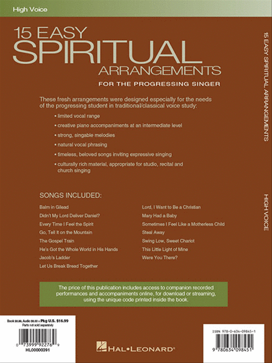 15 Easy Spiritual Arrangements for the Progressing Singer Voice scores gallery preview page 2