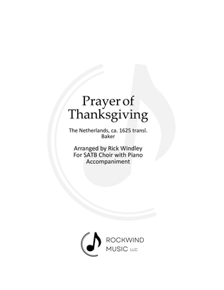 Book cover for Prayer of Thanksgiving