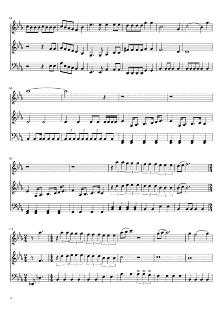 Bohemian Rhapsody String Trio scores gallery preview page 6