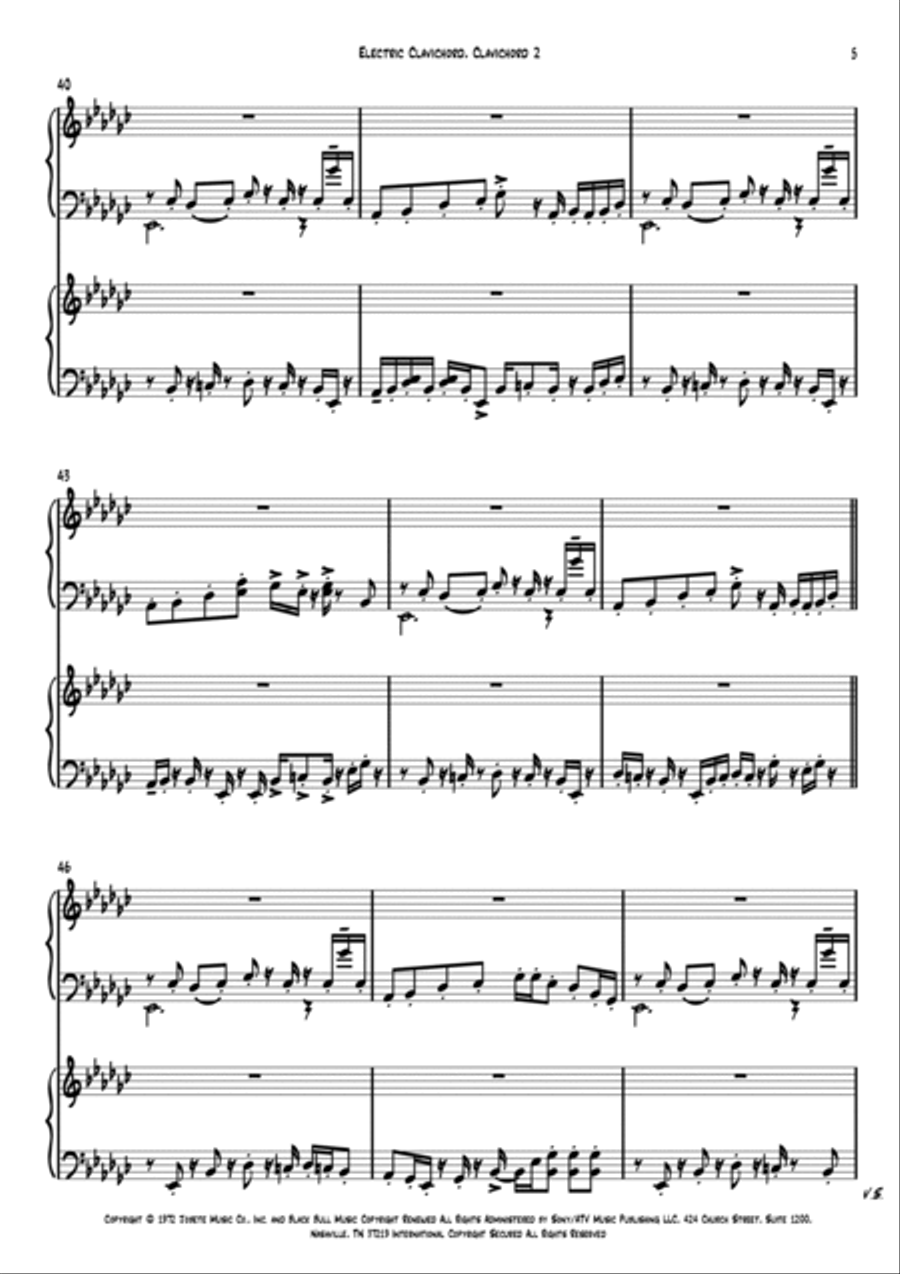 Superstition 1 Piano, 4-Hands scores gallery preview page 5