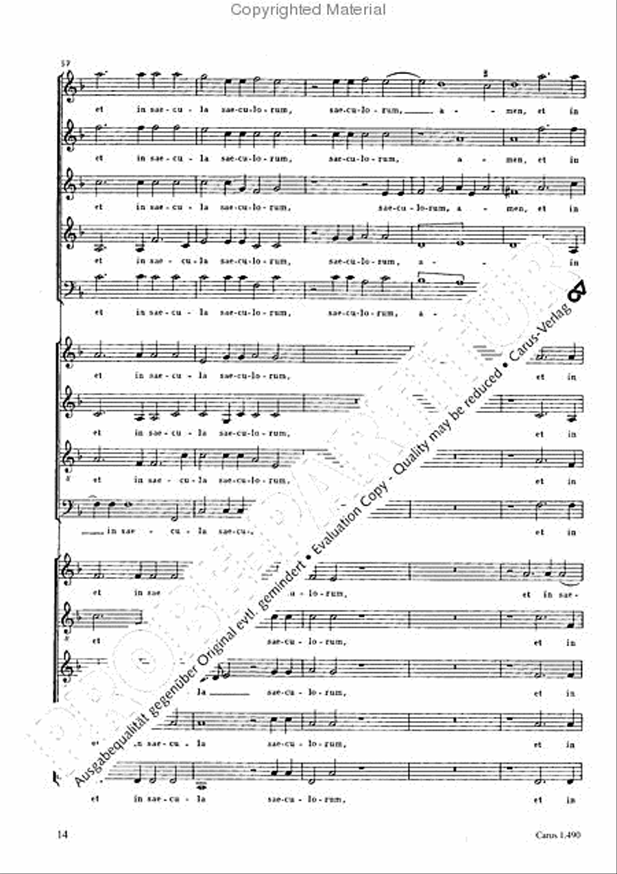 Nunc dimittis servum 4-Part scores gallery preview page 15