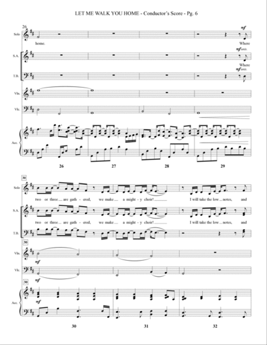Let Me Walk You Home - Full Score Choir scores gallery preview page 6