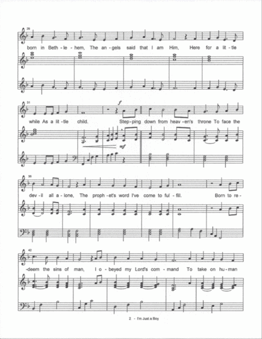 I'm Just A Boy Voice scores gallery preview page 2
