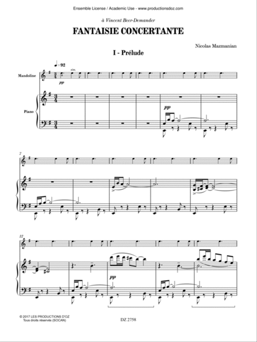 Fantaisie concertante Fantaisie concertante Piano Accompaniment scores gallery preview page 3