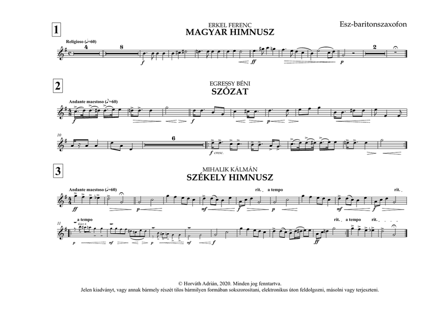Indulókönyv 2020 - 15 Esz-baritonszaxofon Concert Band scores gallery preview page 5