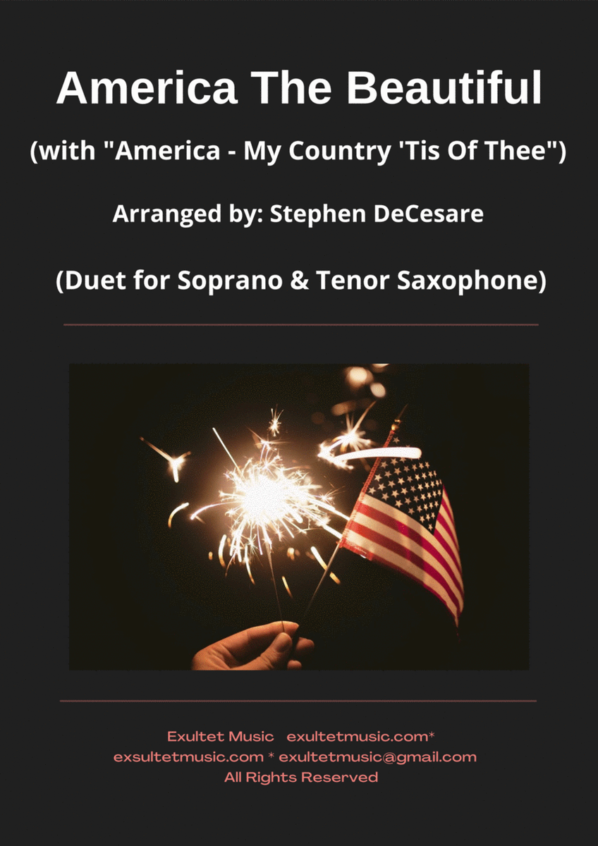 America The Beautiful (with "America") (Duet for Soprano and Tenor Saxophone) image number null