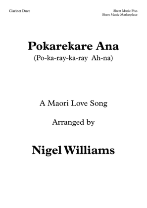 Pokarekare Ana (A Maori Love Song), for Clarinet Duet