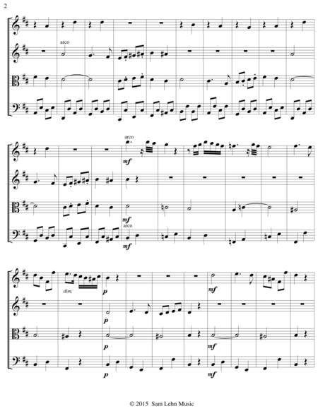 Andante in B minor for String Quartet