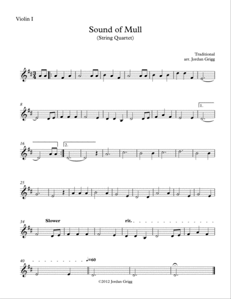Sound of Mull (String Quartet) String Quartet scores gallery preview page 4