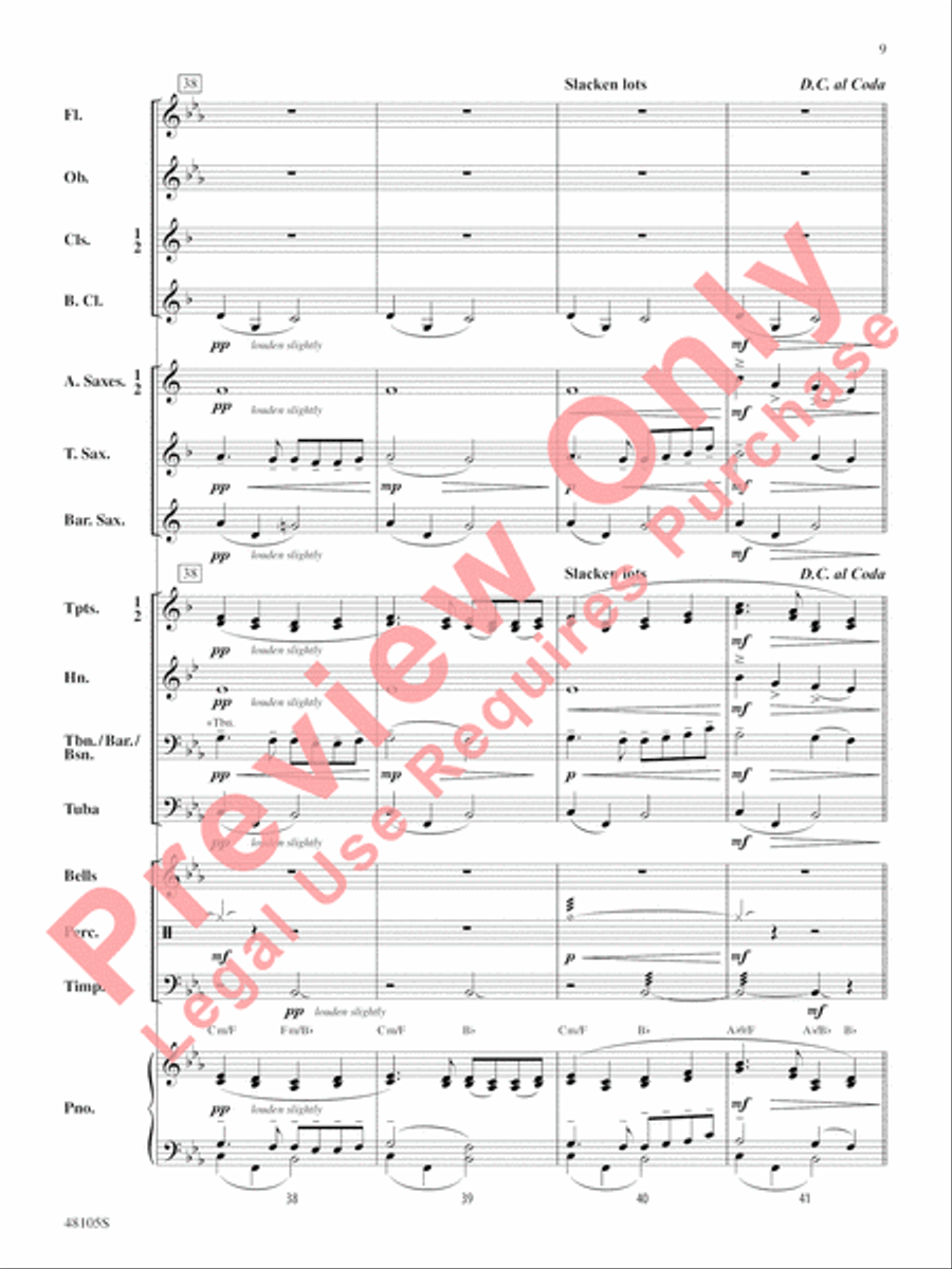 Walking Tune Concert Band scores gallery preview page 10