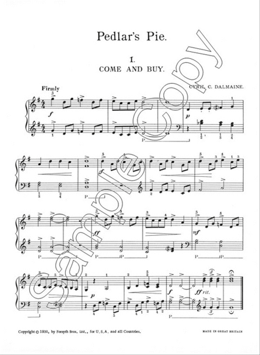 Pedlars Pie Easy Piano scores gallery preview page 2