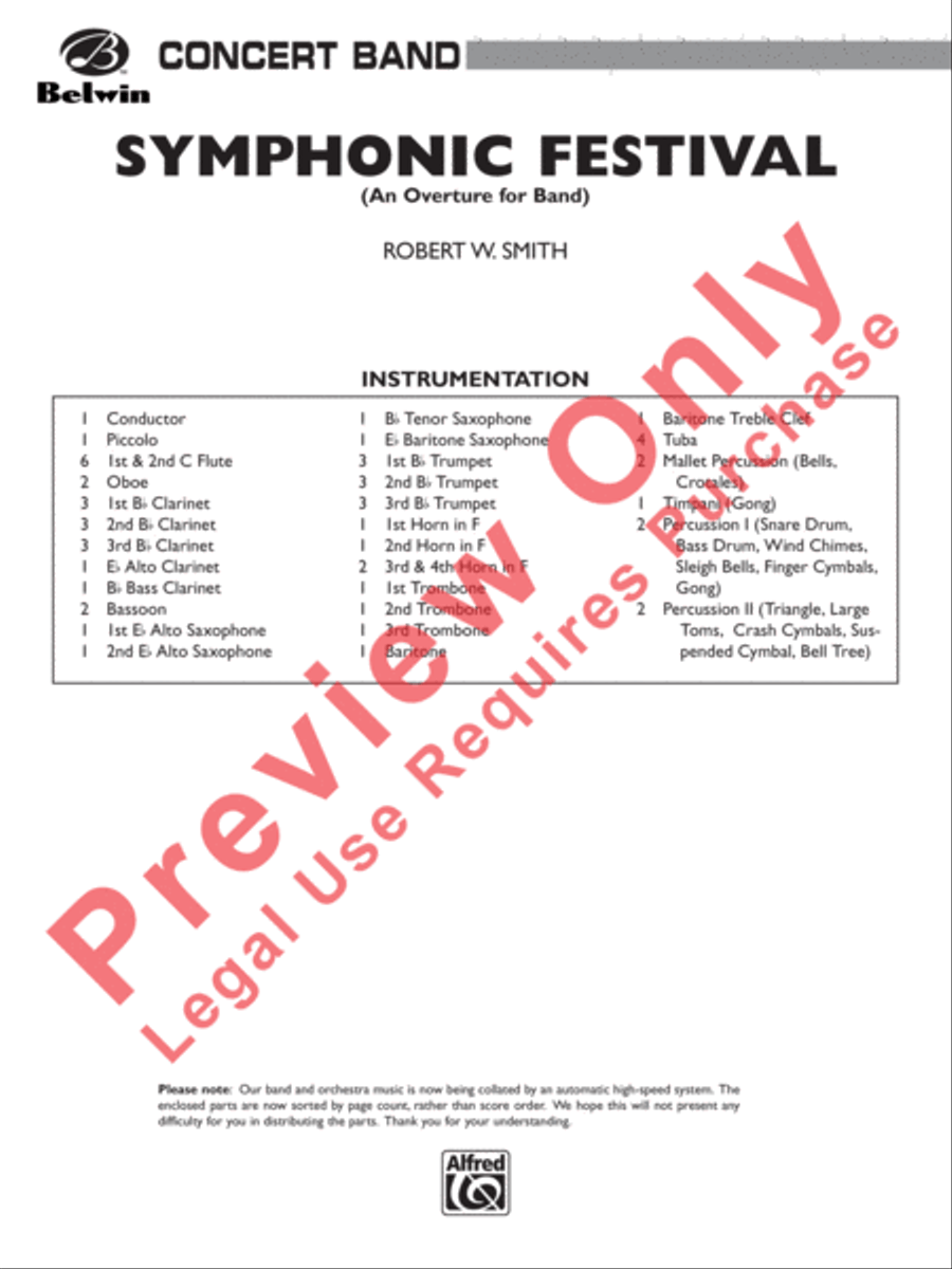 Symphonic Festival Concert Band scores gallery preview page 2