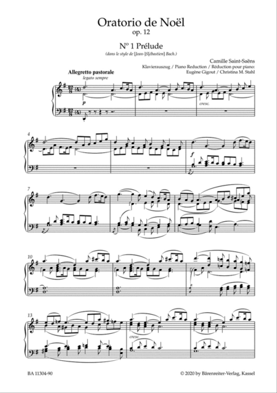 Oratorio de Noël, op. 12 4-Part scores gallery preview page 2