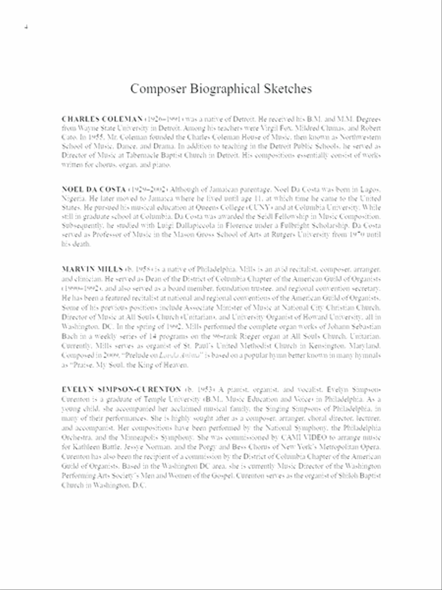 African-American Organ Music Anthology, Volume 11 Organ scores gallery preview page 5