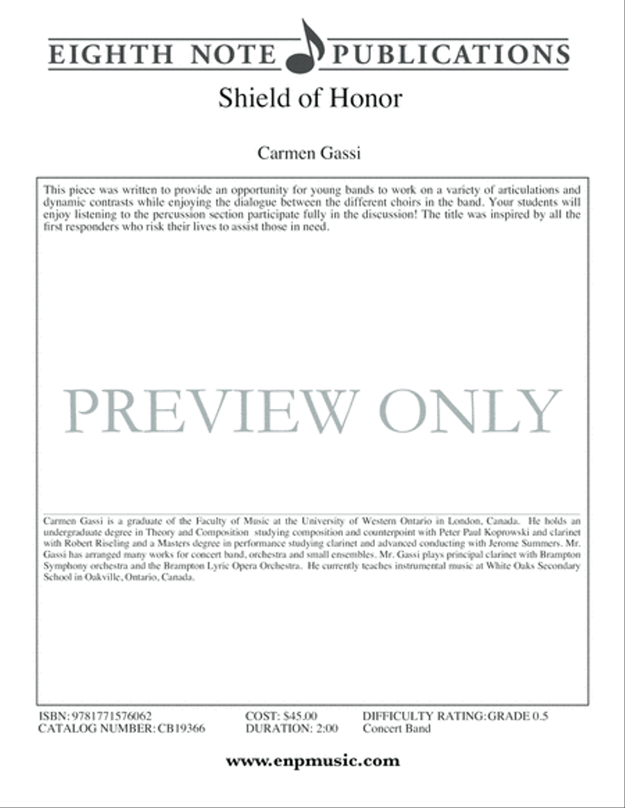 Shield of Honor Concert Band scores gallery preview page 3