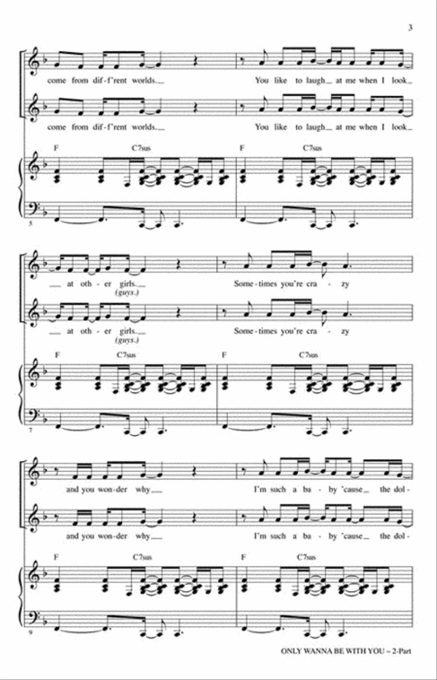 Only Wanna Be with You 2-Part scores gallery preview page 3