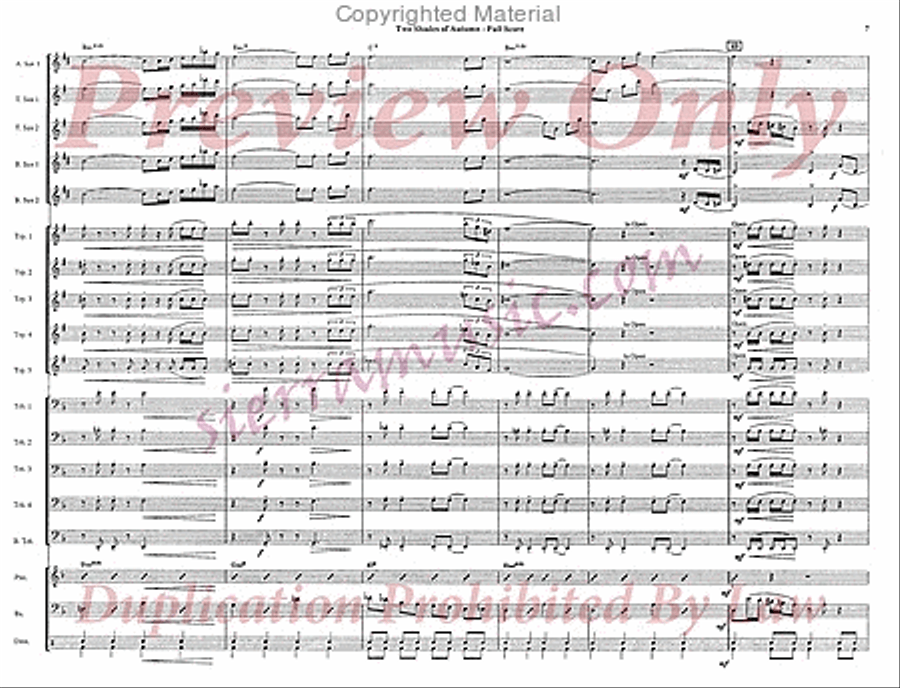 Two Shades Of Autumn Jazz Ensemble scores gallery preview page 8