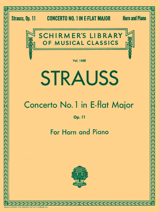 Book cover for Concerto No. 1 in E Flat Major, Op. 11