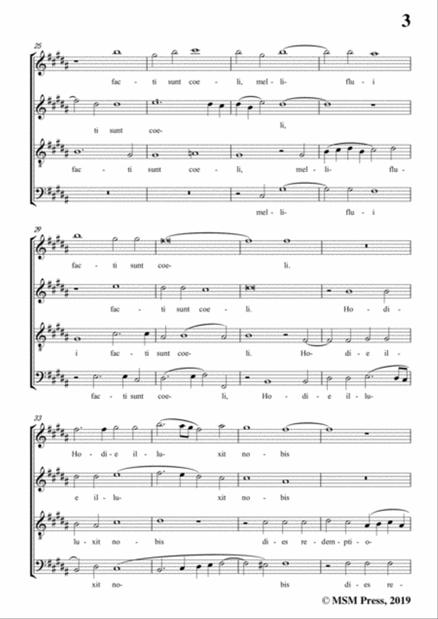 Porta-Hodie nobis de coelo,in B Major,for A cappella A Cappella scores gallery preview page 5