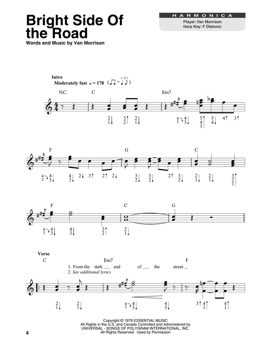 Bright Side Of The Road Harmonica scores gallery preview page 1
