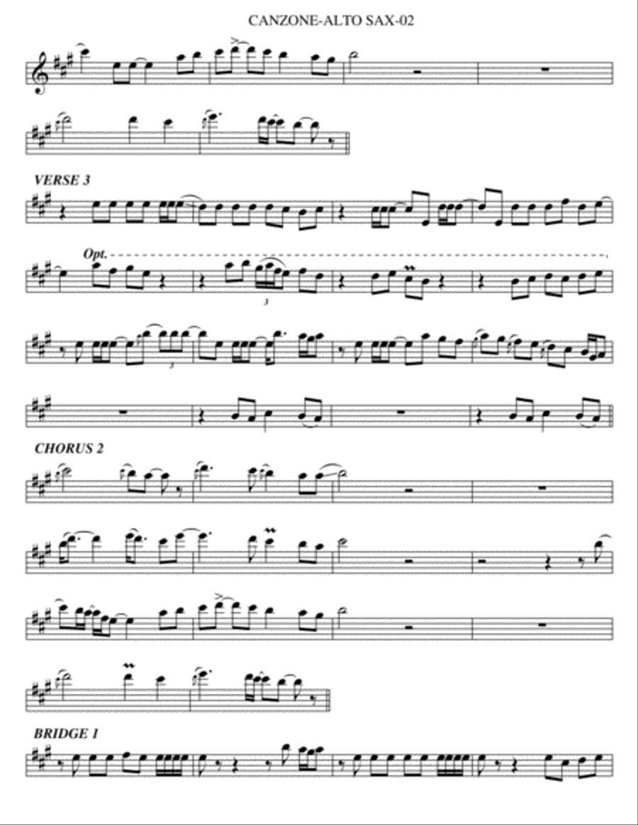 Canzone Alto Saxophone scores gallery preview page 2