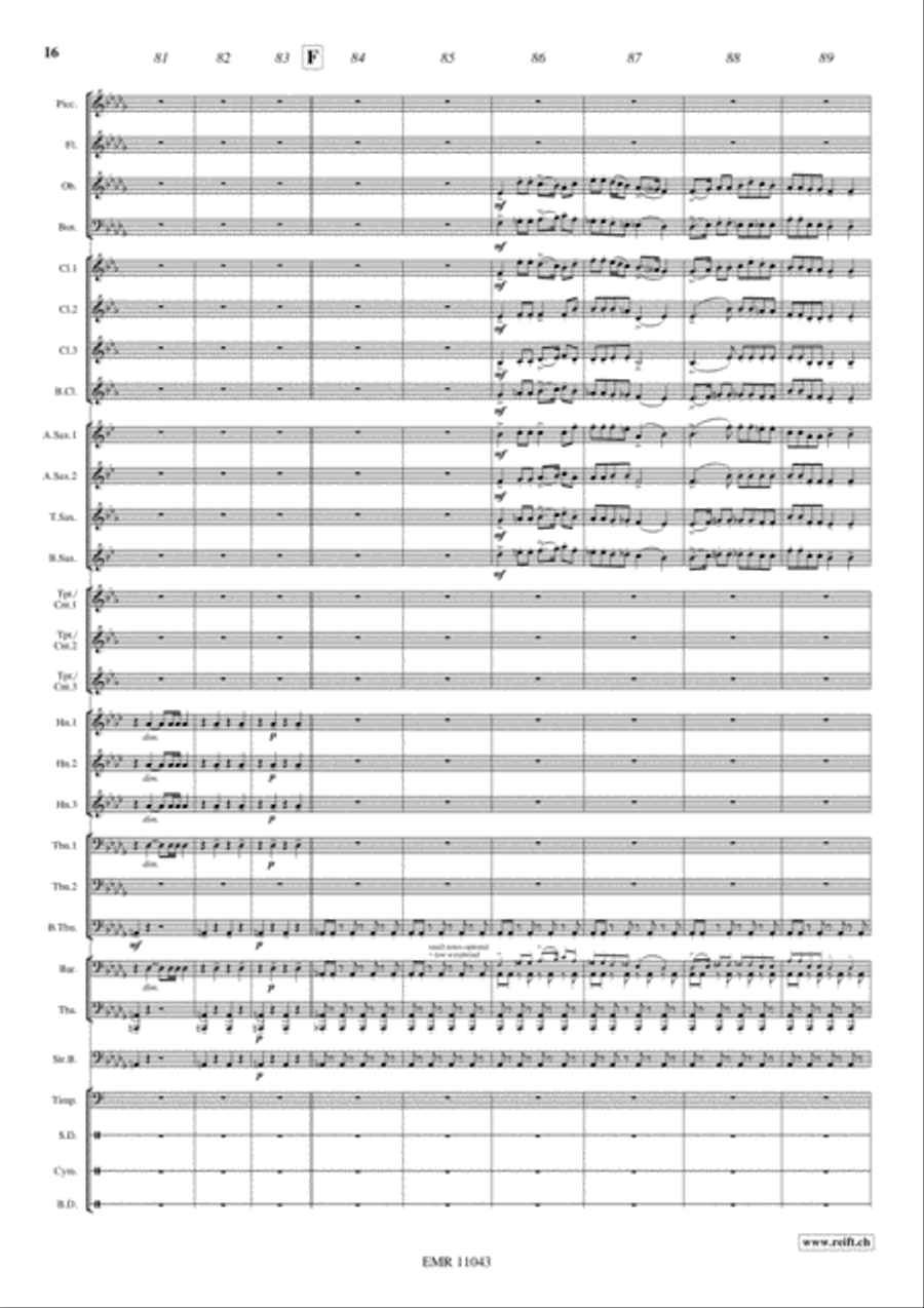 Marche Slave Concert Band scores gallery preview page 17