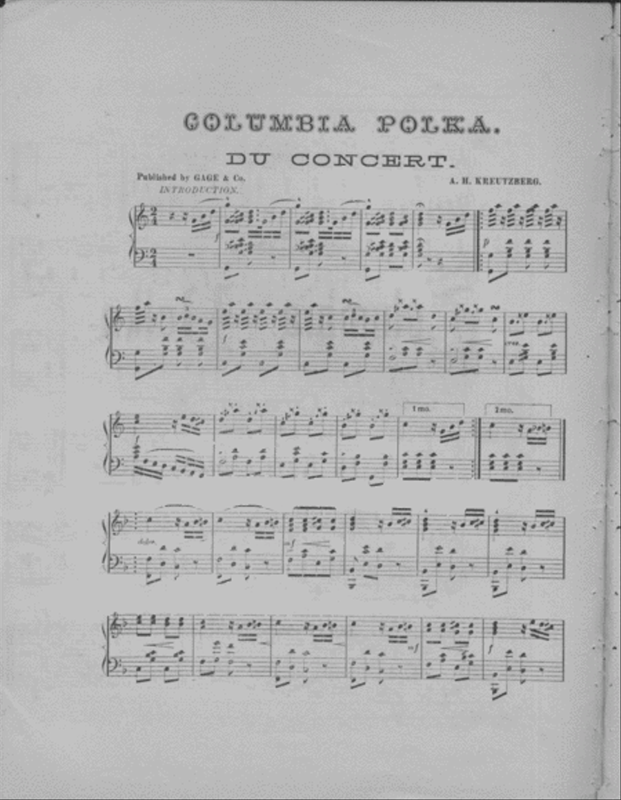 Music for the People. Columbia Polka. Du Concert Piano Solo scores gallery preview page 2