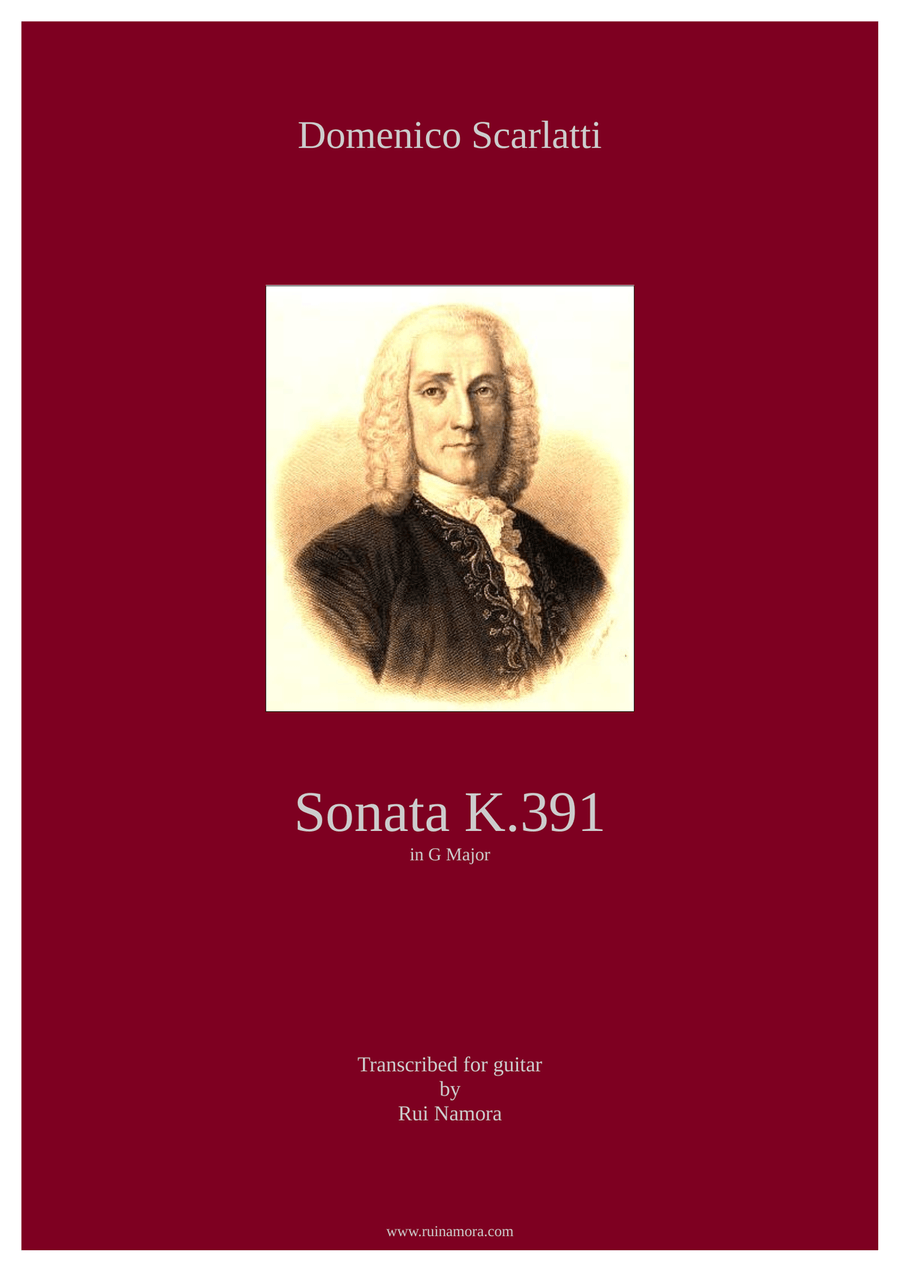 Sonata K.391 in G Major Classical Guitar scores gallery preview page 1