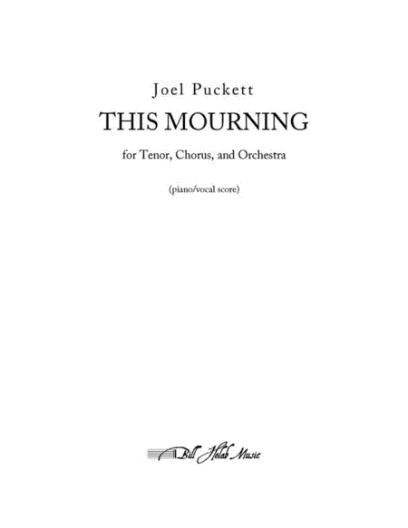 This Mourning (piano/vocal score)