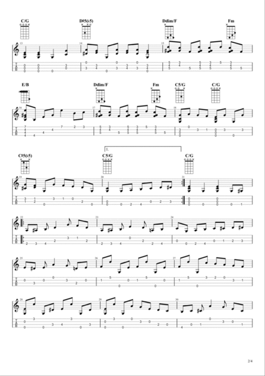 The Easy Winners - Scott Joplin - Arranged for Low G Ukulele