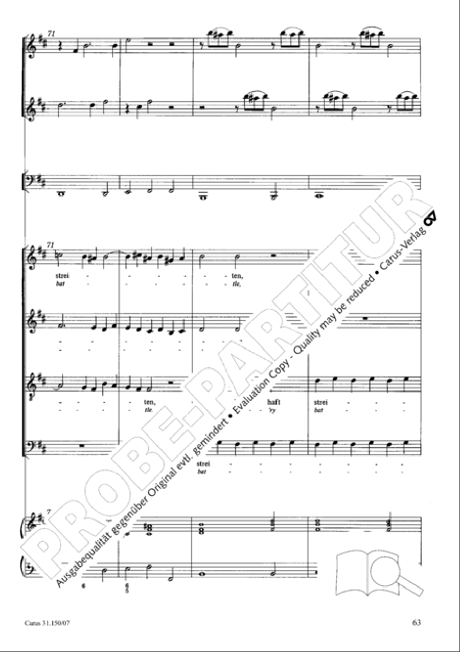 O my Lord, I long for thee (Nach dir, Herr, verlanget mich) 4-Part scores gallery preview page 64