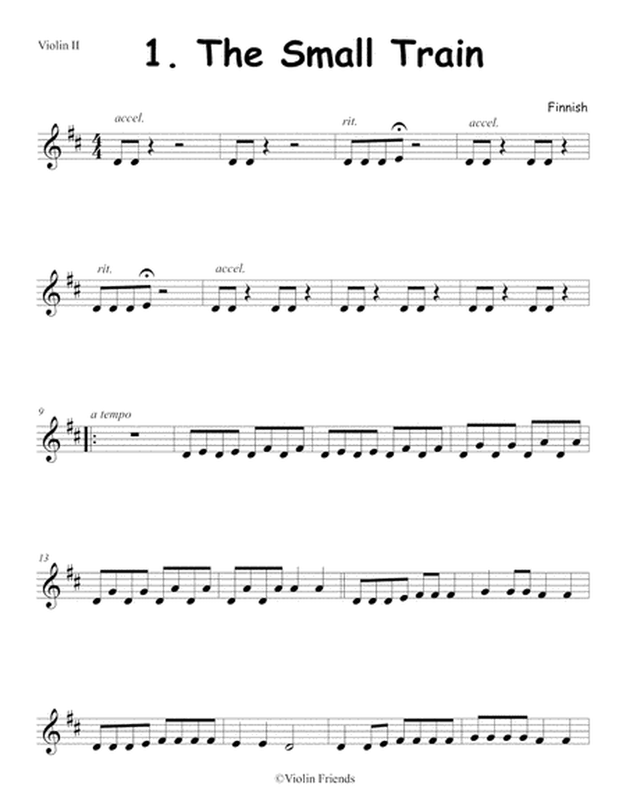 11 Children's Songs arr. for Piano Quintet: Part for 2.violin