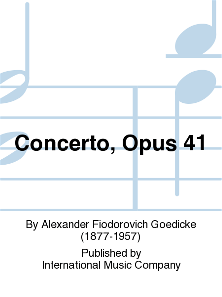 Concerto, Opus 41