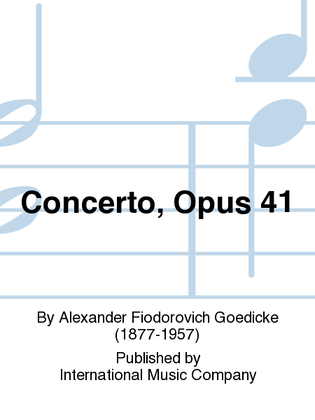 Book cover for Concerto, Opus 41