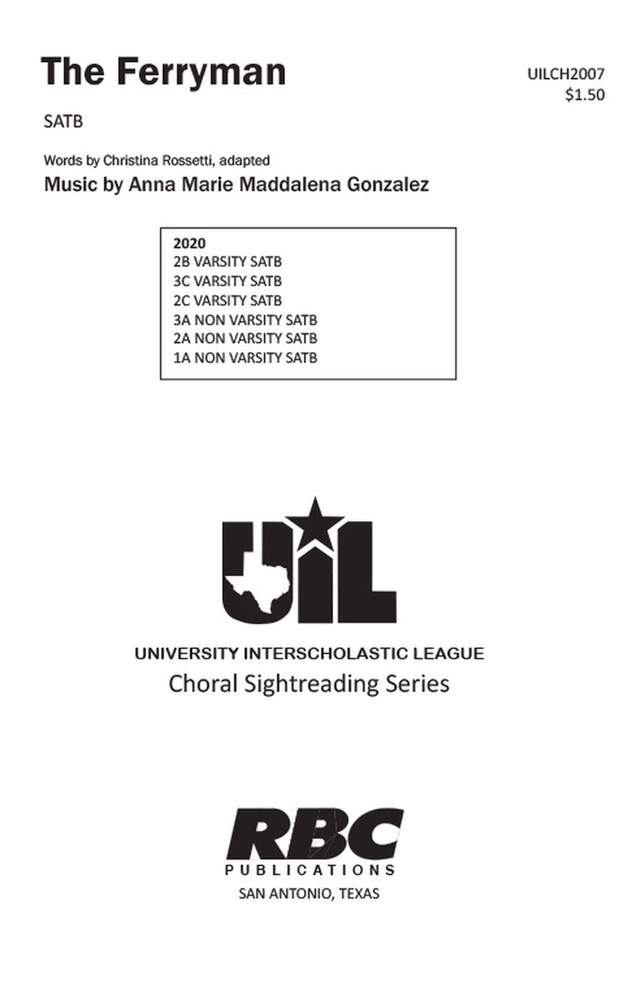 The Ferryman (SATB) 4-Part scores gallery preview page 1