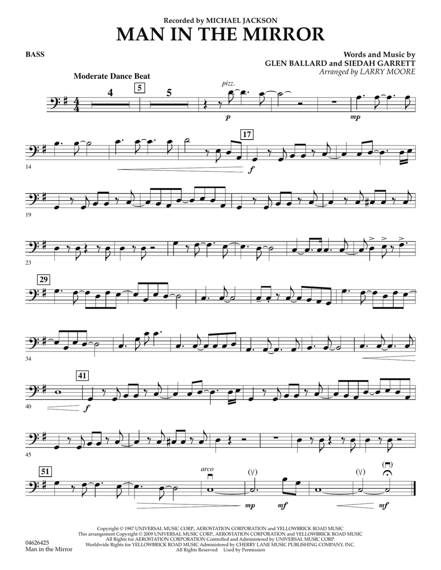 Man in the Mirror - Bass Orchestra scores gallery preview page 1