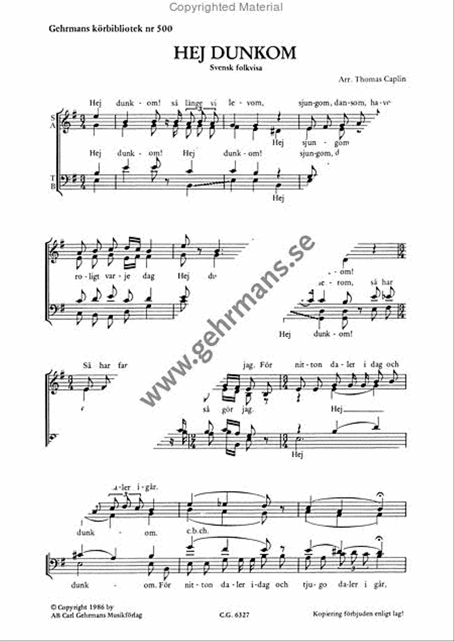 Hej dunkom! 4-Part scores gallery preview page 2