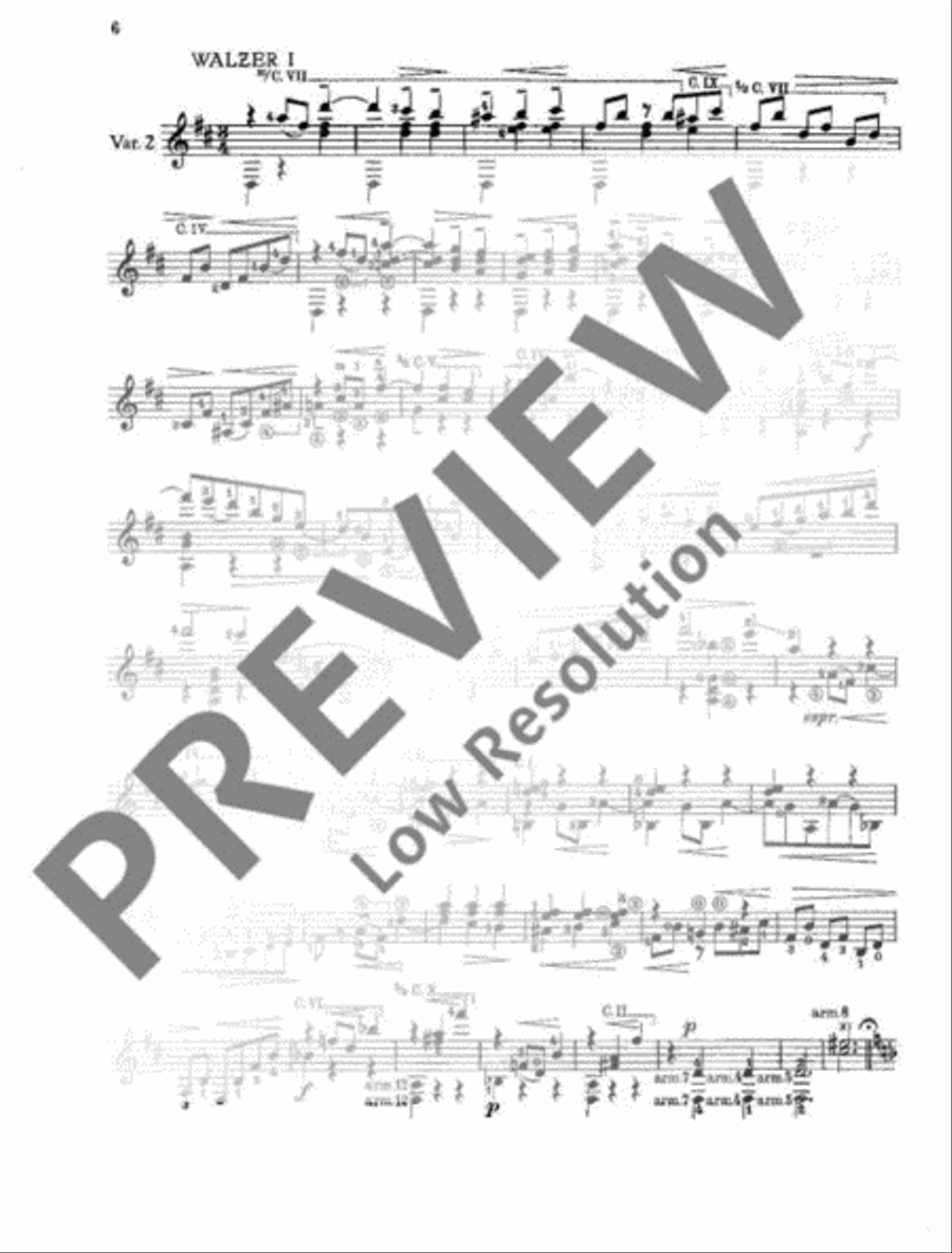 Variations à travers les siècles Classical Guitar scores gallery preview page 6
