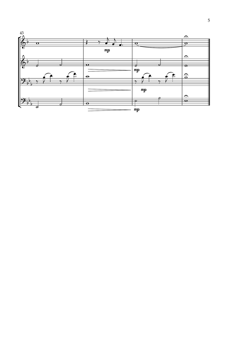 The Way We Were Brass Quartet scores gallery preview page 5