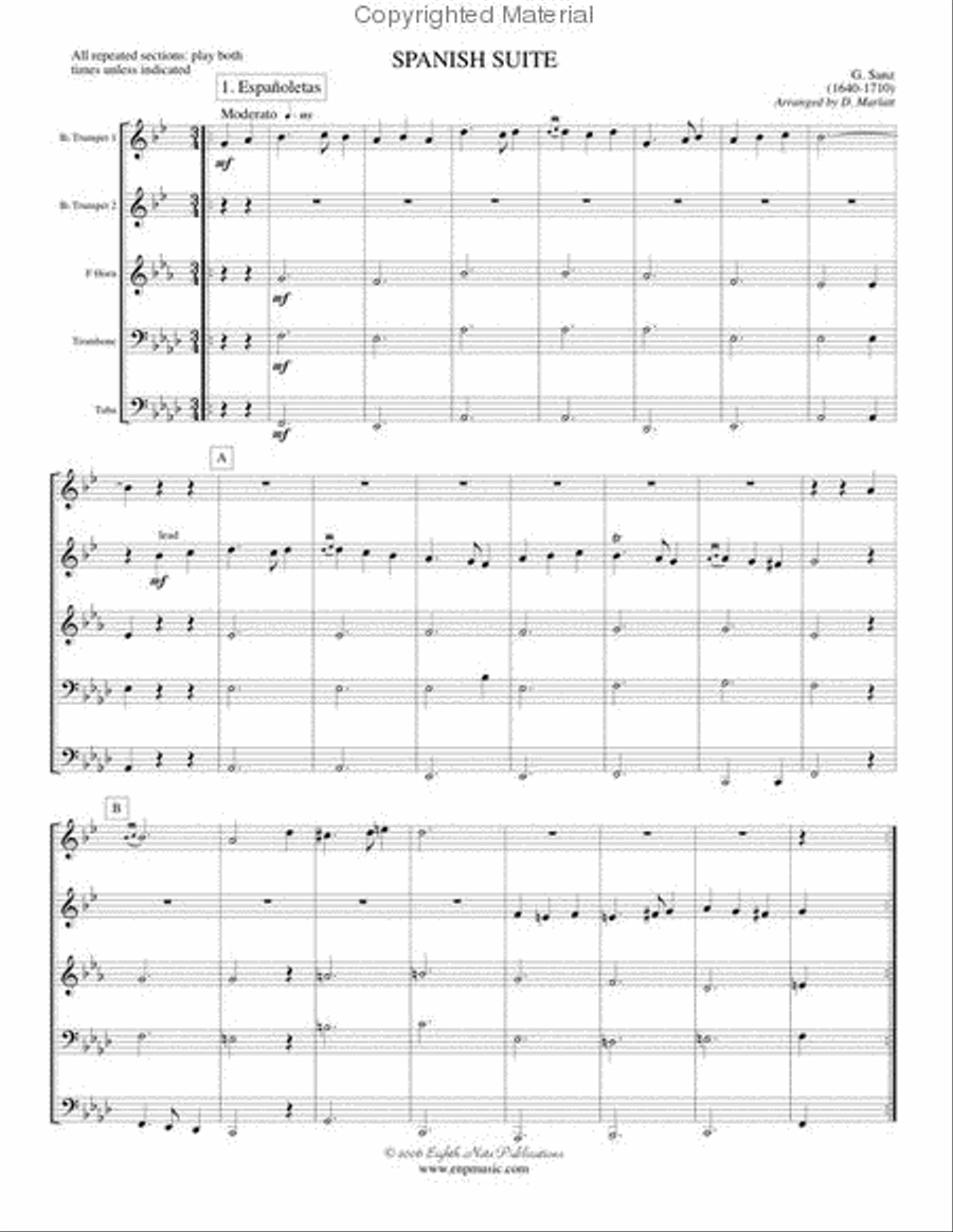 Spanish Suite Brass Quintet scores gallery preview page 2