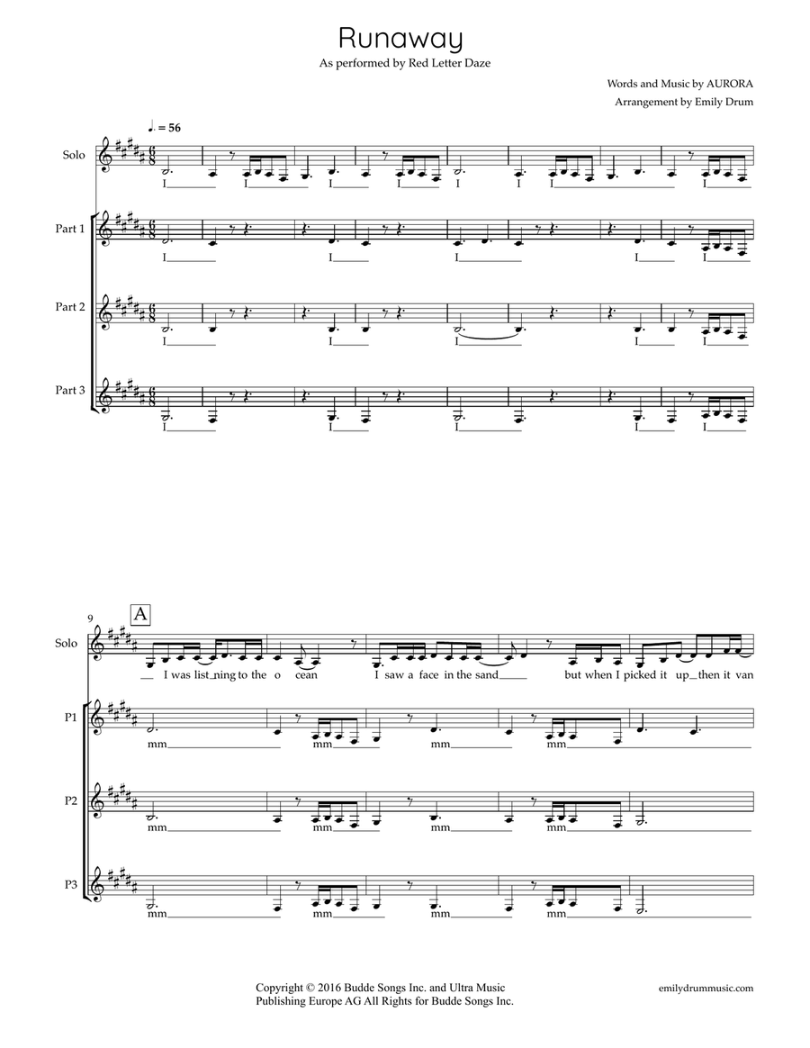 Runaway SSA scores gallery preview page 1