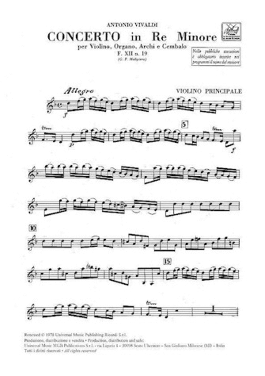 Concerti Per Strumenti Diversi, Archi E B.c.: In Re Min. Per Vl. E Org. Rv 541