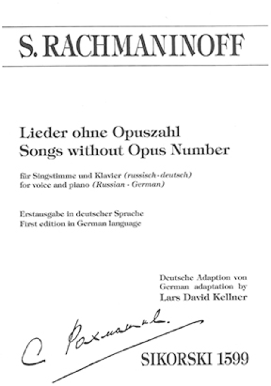Songs Without Opus Number Voice scores gallery preview page 1