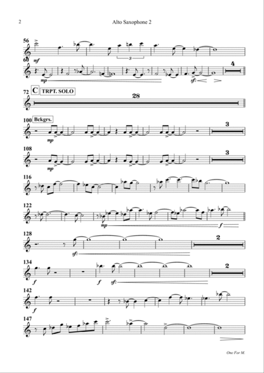 ONE FOR M Jazz Ensemble scores gallery preview page 5