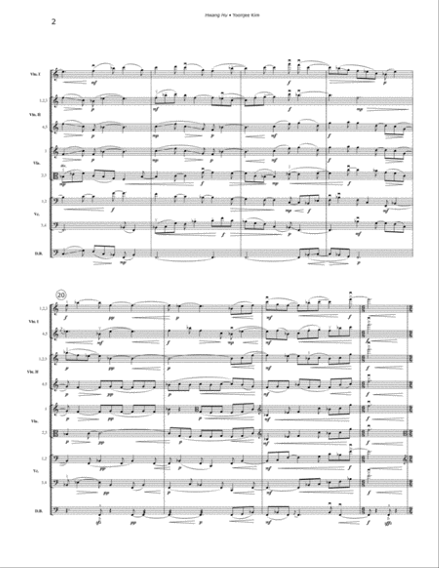 Hwang Hu (The Empress) String Orchestra scores gallery preview page 2