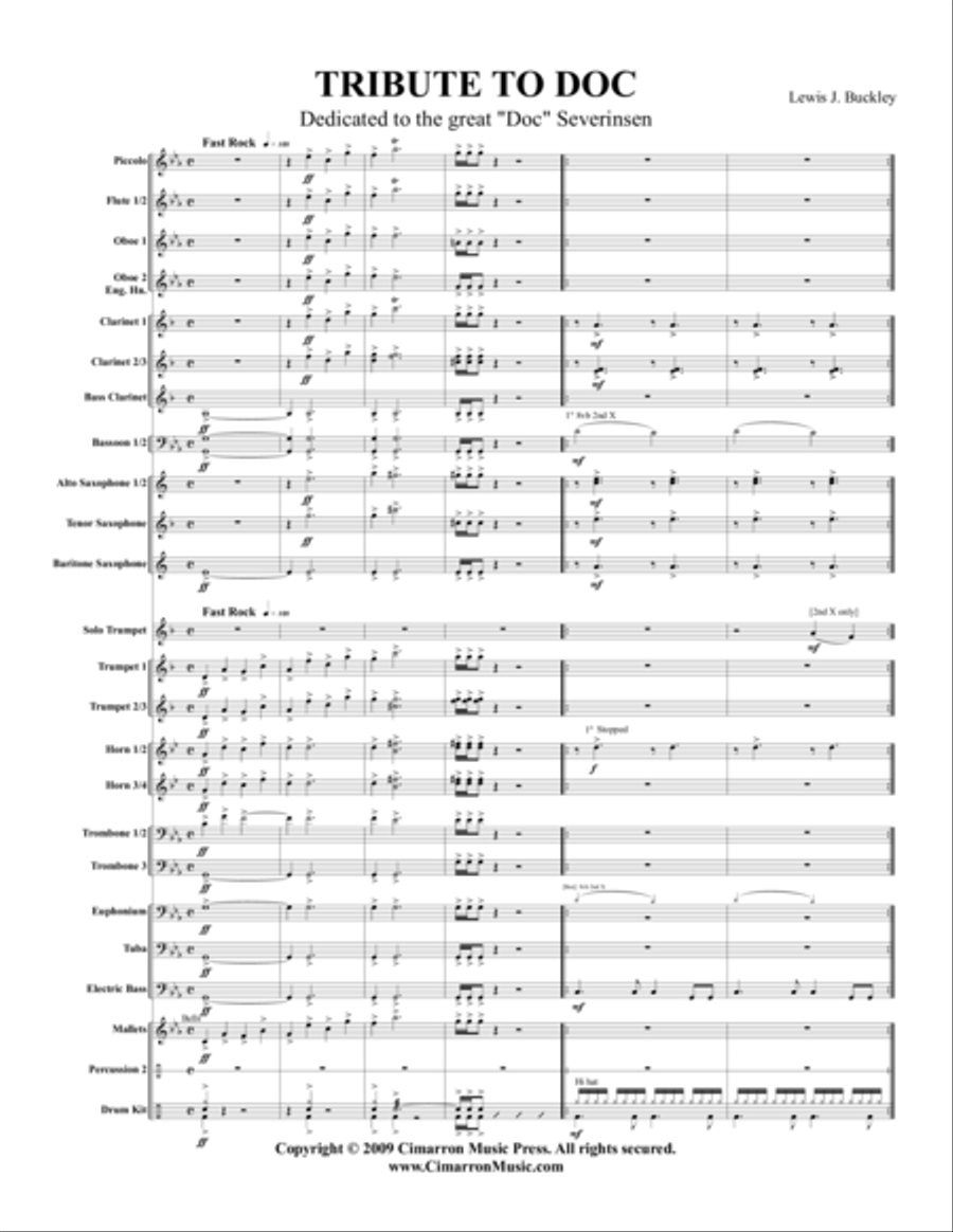 Tribute to Doc Tribute to Doc Soprano Saxophone scores gallery preview page 2