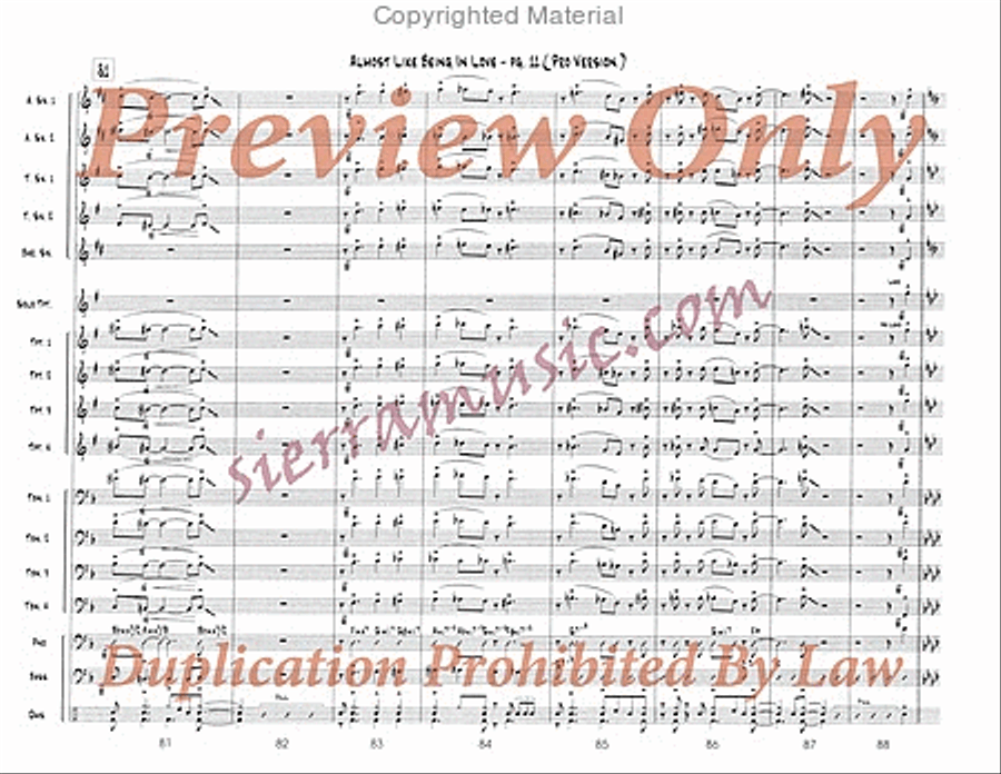 Almost Like Being in Love (Pro) Big Band scores gallery preview page 12