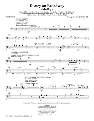 Disney On Broadway (Medley) - Trombone