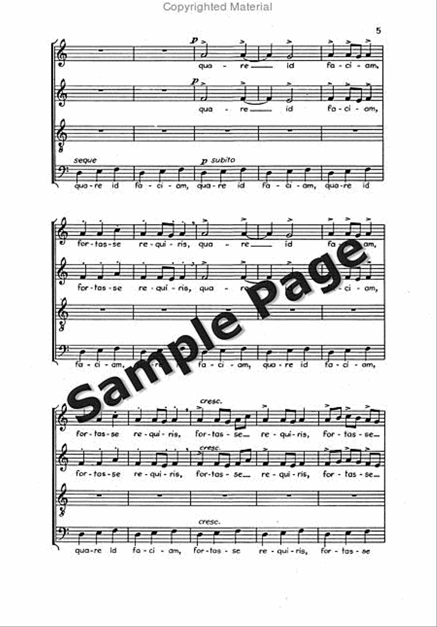 4 A Cappella Choruses 4-Part scores gallery preview page 5