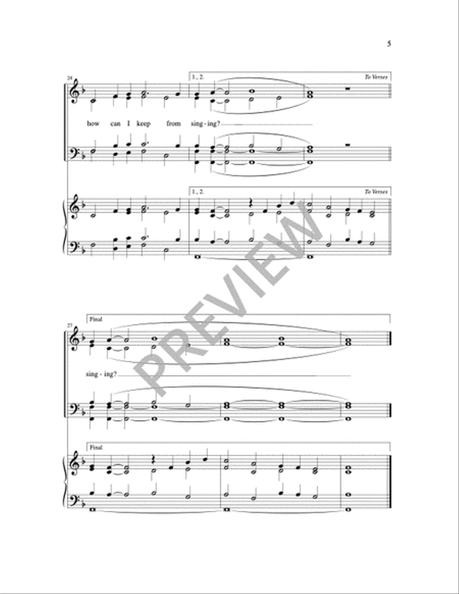 How Can I Keep From Singing 4-Part scores gallery preview page 2